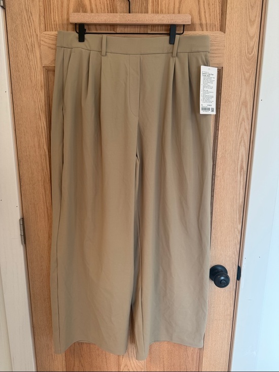 lululemon athletica Pants - Lululemon Wide Leg Khaki Trousers size XL short